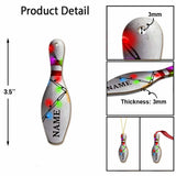 Bowling Items Collection - Personalized Christmas Bowling Ornament (Printed On Both Sides)