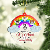 A Piece Of My Heart - Personalized Christmas Dog Transparent Ornament
