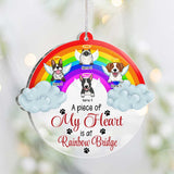 A Piece Of My Heart - Personalized Christmas Dog Transparent Ornament