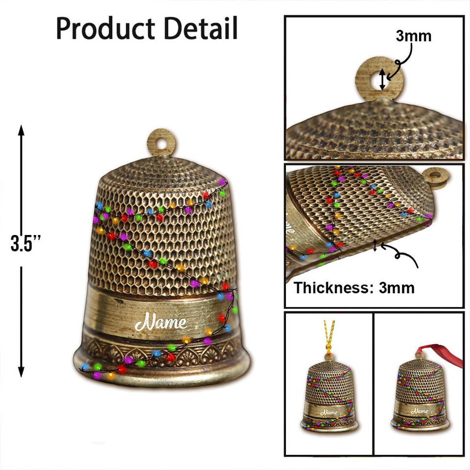 Sewing Items Collection - Personalized Christmas Sewing Ornament (Printed On Both Sides)