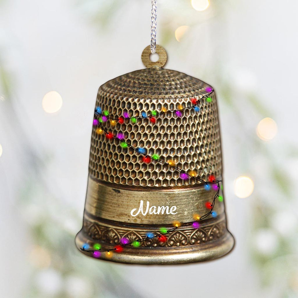 Sewing Items Collection - Personalized Christmas Sewing Ornament (Printed On Both Sides)