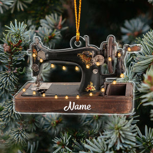 Sewing Items Collection - Personalized Christmas Sewing Transparent Ornament