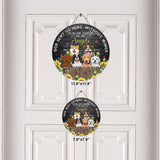 God Sent Us Here Without Wings - Personalized Dog Round Wood Sign