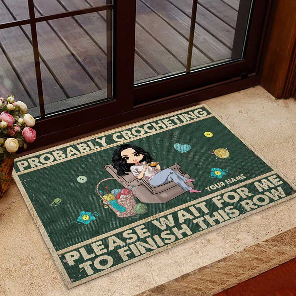 Probably Crocheting - Personalized Crocheting Doormat