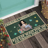 Probably Crocheting - Personalized Crocheting Doormat