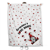 Grandma Loves Bugs - Personalized Grandma Blanket