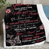 To My Granddaughter - Personalized Grandma Blanket