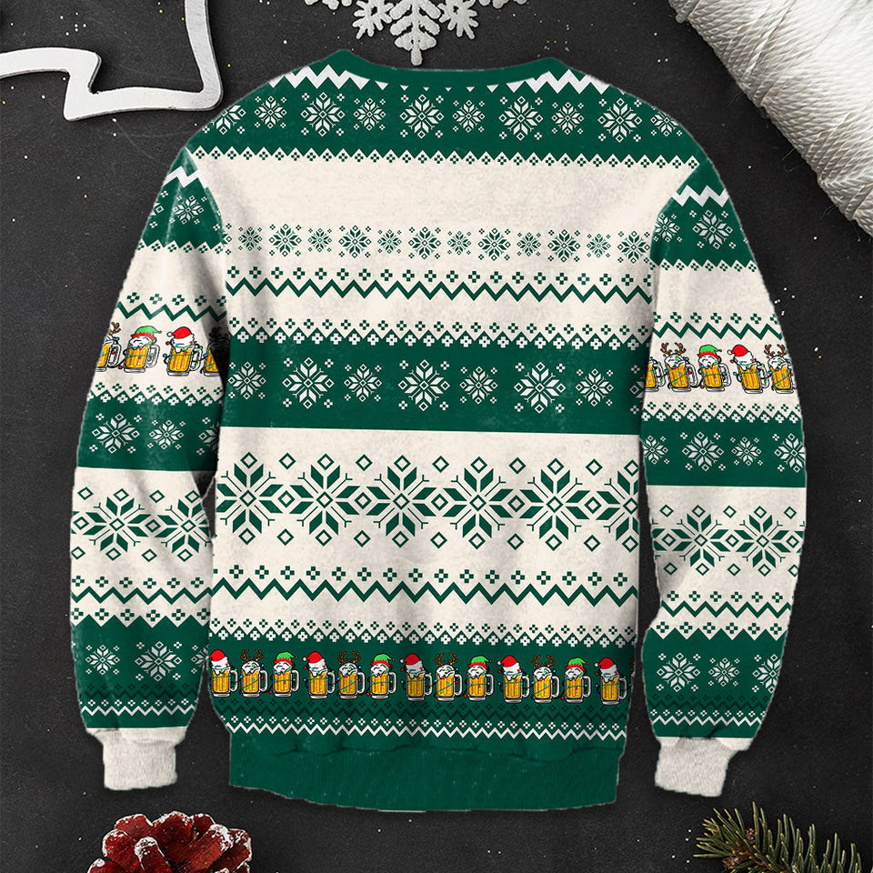 Ho Ho Holy Sh*t I'm Drunk - Personalized Beer Ugly Sweater