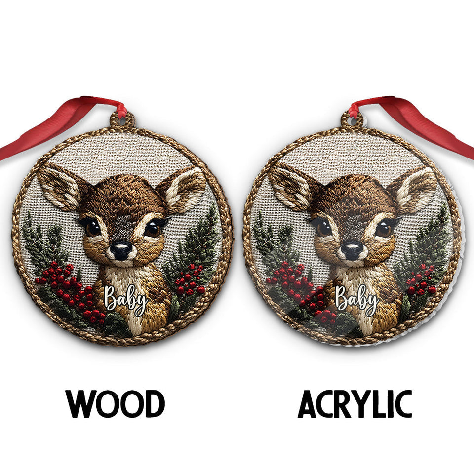 Deer Family - Personalized Family Ornament