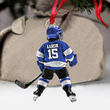 Any Name and Number - Personalized Hockey Custom Shaped Ornament