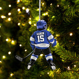 Any Name and Number - Personalized Hockey Custom Shaped Ornament