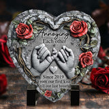 Till Deadth Do Us Part - Personalized Couple Heart Shaped Stone
