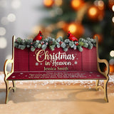 Noël au paradis - Banc commémoratif en bois personnalisé