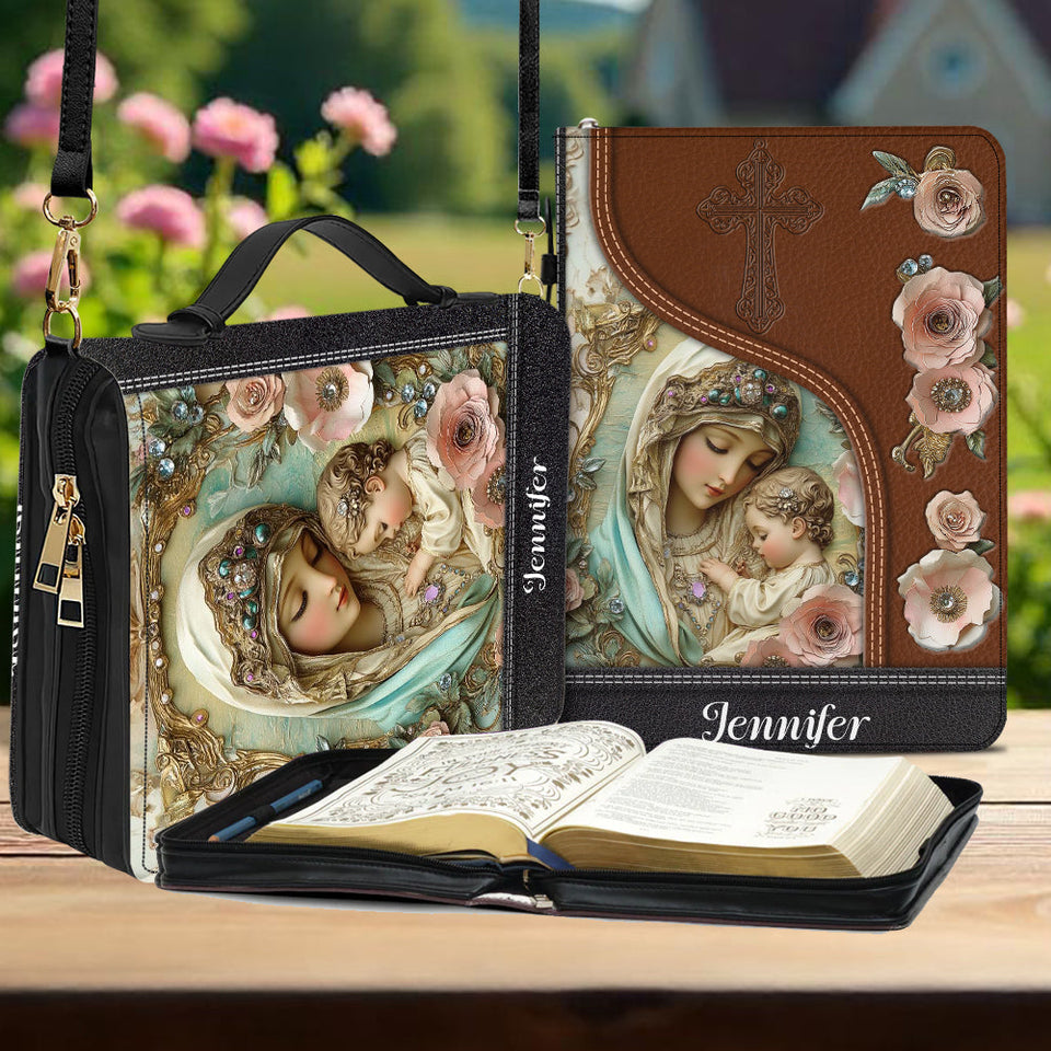 Believer - Étui à Bible en cuir chrétien personnalisé
