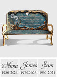 Goodbyes Are Not Forever - Personalized Memorial Wooden Bench