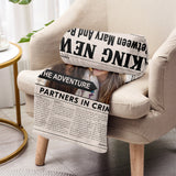Breaking News Partner in Crime - Personalized Bestie Blanket