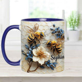 Bee Positive Bee Grateful Bee You - Personalized Gardening Accent Mug