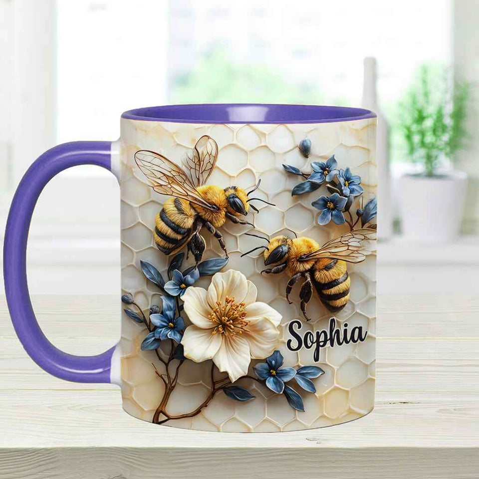 Bee Positive Bee Grateful Bee You - Personalized Gardening Accent Mug