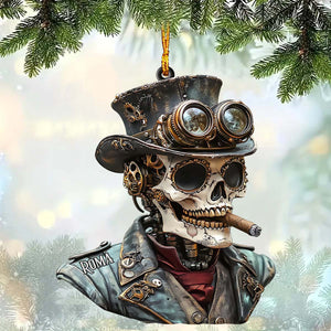 Steampunk Skull - Personalized Skull Ornament