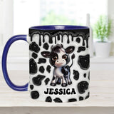 Moody Baby Cow - Personalized Cow Accent Mug