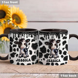Moody Baby Cow - Personalized Cow Accent Mug