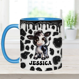 Moody Baby Cow - Personalized Cow Accent Mug