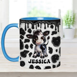 Moody Baby Cow - Personalized Cow Accent Mug
