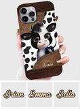 Moody Baby Cow - Personalized Cow Full Print Phone Case