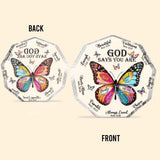 God Says You Are - Personalized Christian Custom Shaped Acrylic Plaque