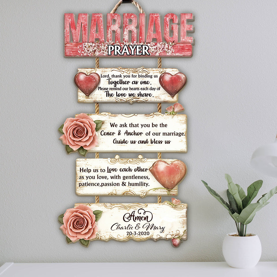 Marriage Prayer - Personalized Couple Pallet Wood Sign
