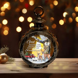 God Blessed The Broken Road - Personalized Couple Round Lantern With Light