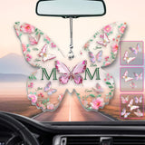 Mom And Children Butterflies - Personalized Mother Transparent Car Ornament