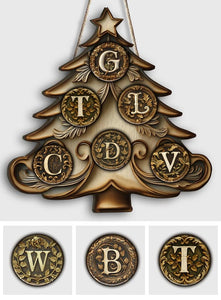 Family Christmas - Personalized Family Custom Shaped Wood Sign