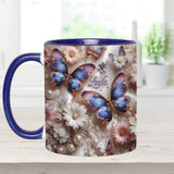 Beautiful Butterfly - Personalized Butterfly Accent Mug