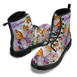 Walk With Faith - Personalized Butterfly Leather Boots Test
