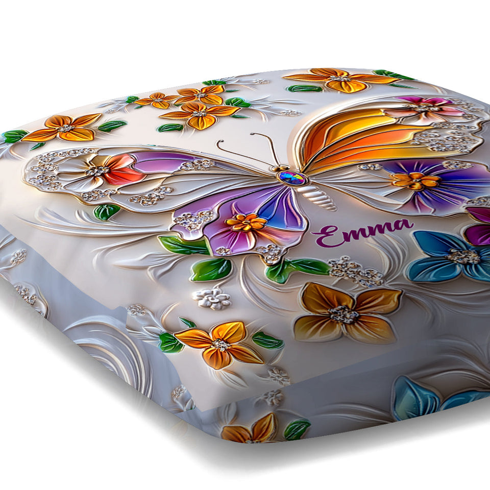 Stunning Butterfly - Personalized Butterfly Throw Pillow