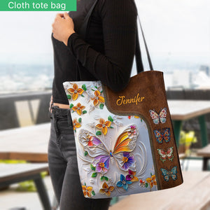 Stunning Butterfly - Personalized Butterfly Tote Bag