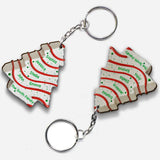 Christmas Cake Family Friends Coworkers - Personalized Family Keychain