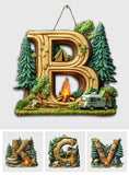 Camping Letter - Personalized Camping Custom Shaped Wood Sign