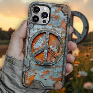 Love Peace - Personalized Hippie Full Print Phone Case