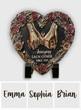 Annoying Each Other - Personalized Couple Heart Shaped Stone