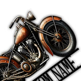 Custom Name - Personalized Biker Cut Metal Sign