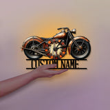 Always Time For A Ride - Personalized Biker LED Light Wall Clock