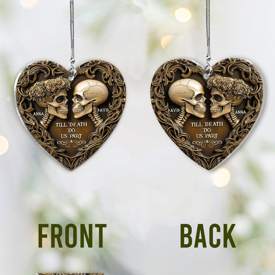 Til Death Do Us Part - Personalized Couple Car Ornament