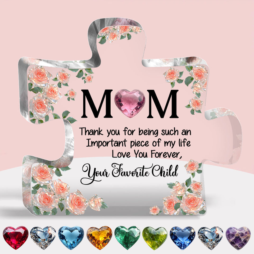 Thank You Mom, BirthStone Personalize - Personalized Mother Custom Shaped Acrylic Plaque