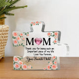 Thank You Mom, BirthStone Personalize - Personalized Mother Custom Shaped Acrylic Plaque