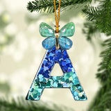 Beautiful Butterfly Alphabet - Personalized Butterfly Ornament