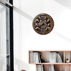 Time Spent in the Saddle is Never Wasted - Personalized Horse Wall Clock