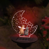 In Loving Memory Paw Friend Cat on Moon Loss of Pet Sympathy Gift - Personalized Cat Garden Solar Light