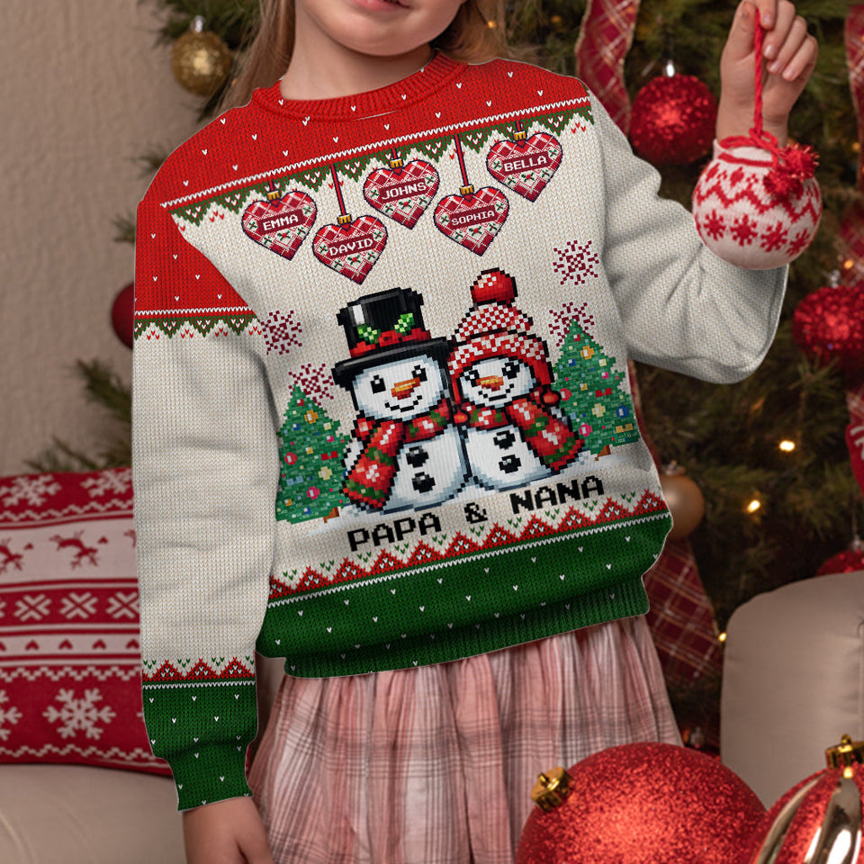 Grandma Love - Personalized Grandma Ugly Sweater